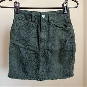 Hollister Snake Denim Skirt